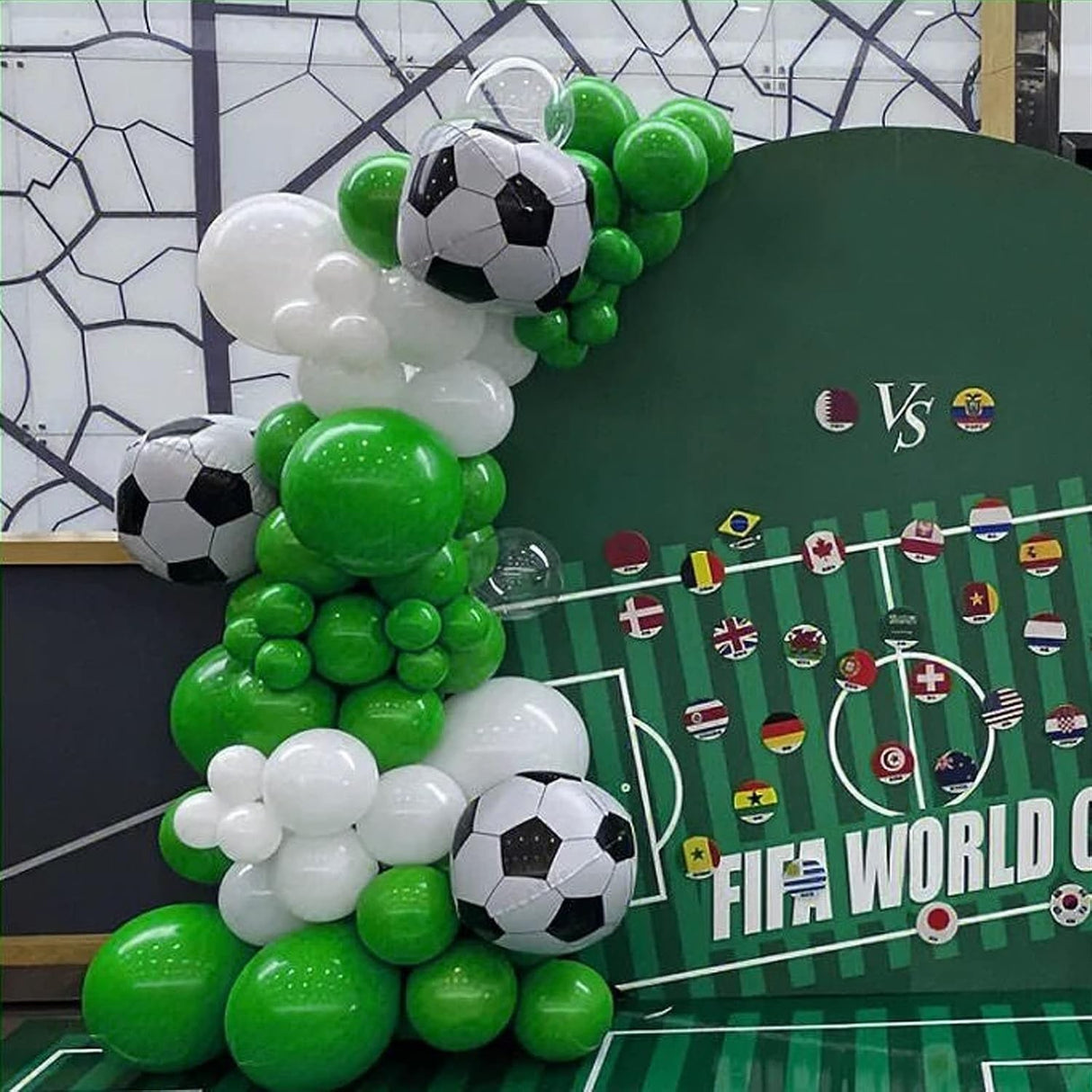 Set 12 Baloane, Flippy, din Latex Standard, 30 cm, Verde - vivimall.ro