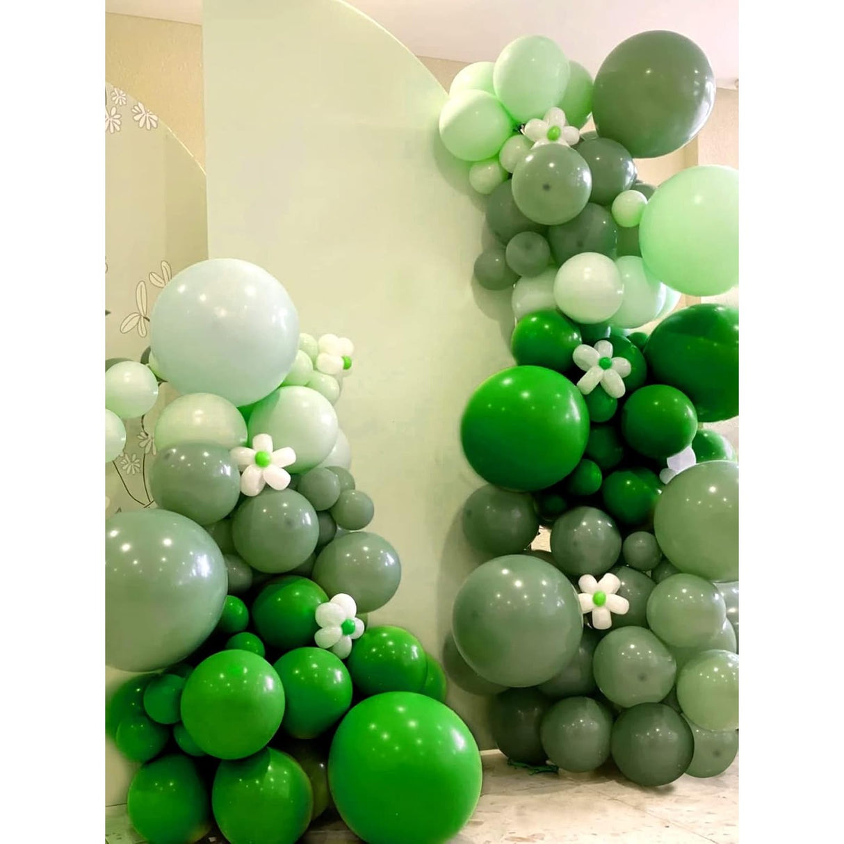 Set 12 Baloane, Flippy, din Latex Standard, 30 cm, Verde - vivimall.ro