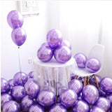 Set 12 Baloane, Flippy, din Latex Chrome, 13 cm, Mov - vivimall.ro