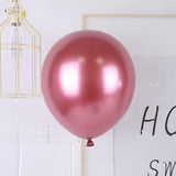Set 12 Baloane, Flippy, din Latex Chrome, 13 cm, Rosu - vivimall.ro