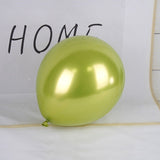 Set 12 Baloane, Flippy, din Latex Chrome, 13 cm, Verde Lime - vivimall.ro