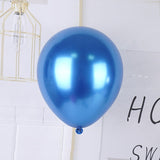 Set 12 Baloane, Flippy, din Latex Chrome, 30 cm, Albastru Inchis - vivimall.ro