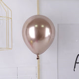 Set 12 Baloane, Flippy, din Latex Chrome, 30 cm, Sampanie - vivimall.ro