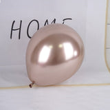 Set 12 Baloane, Flippy, din Latex Chrome, 30 cm, Sampanie - vivimall.ro