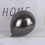 Set 12 Baloane, Flippy, din Latex Chrome, 30 cm, Negru - vivimall.ro