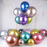 Set 12 Baloane, Flippy, din Latex Chrome, 30 cm, Mov - vivimall.ro