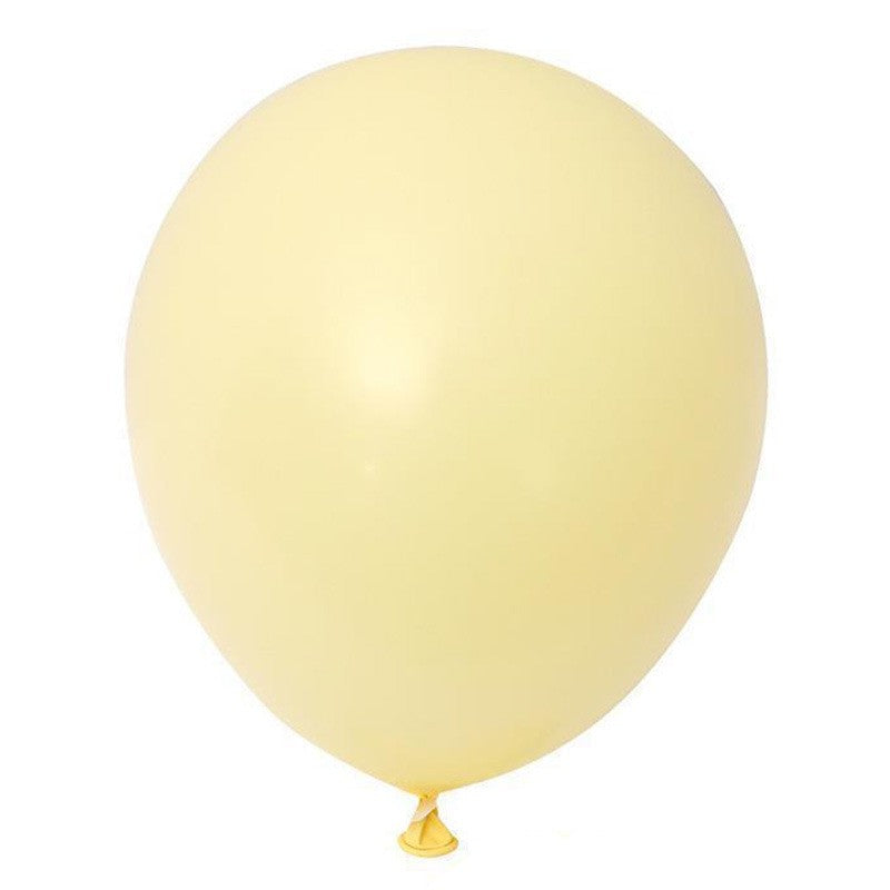 Set 12 Baloane, Flippy, din Latex Macaroon, 30 cm, Galben - vivimall.ro