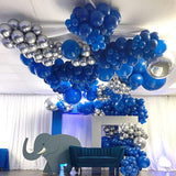 Set 12 Baloane, Flippy, din Latex Standard, 25 cm, Albastru - vivimall.ro