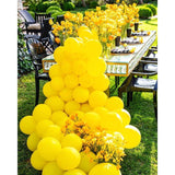 Set 12 Baloane, Flippy, din Latex Standard, 25 cm, Galben - vivimall.ro