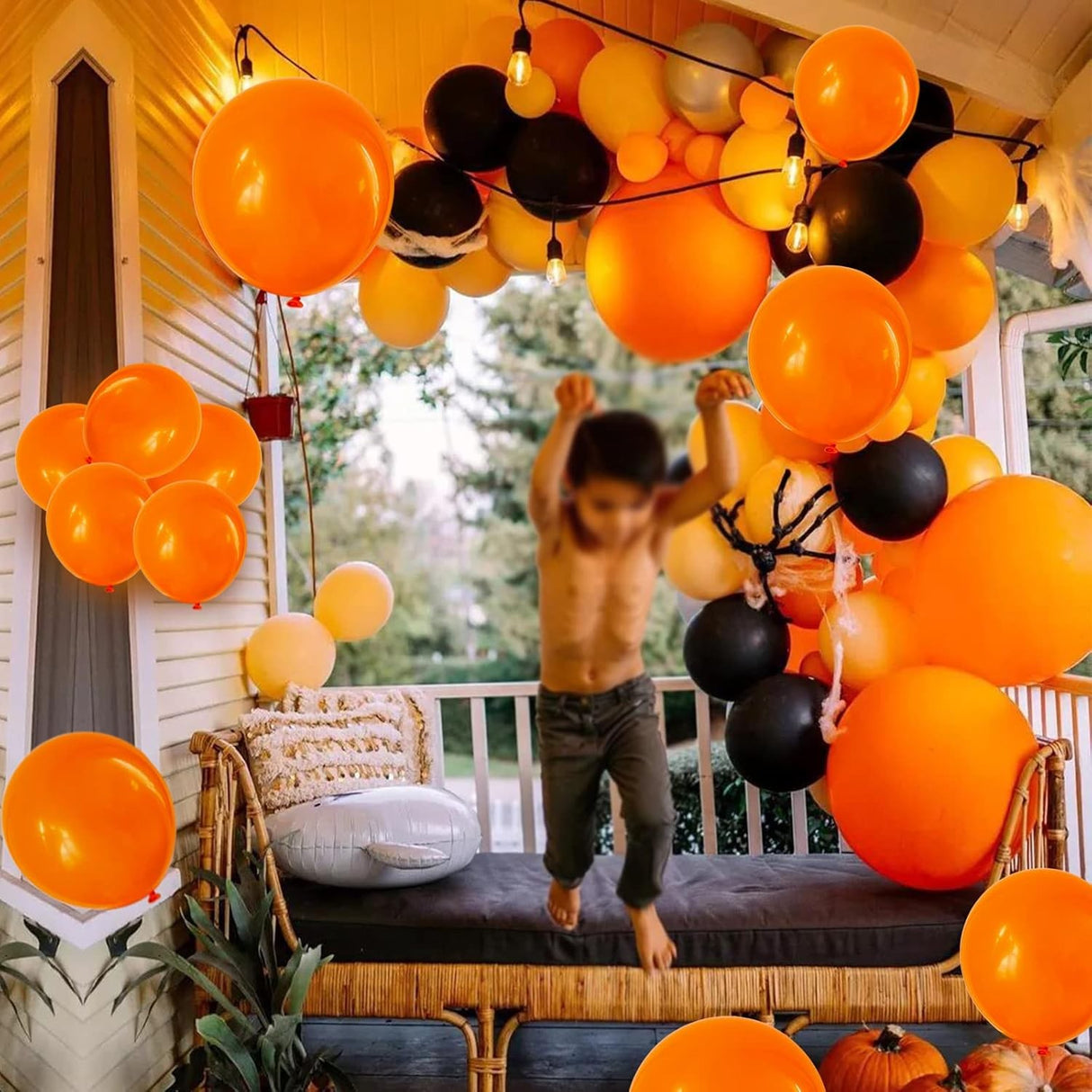 Set 12 Baloane, Flippy, din Latex Standard, 30 cm, Portocaliu - vivimall.ro