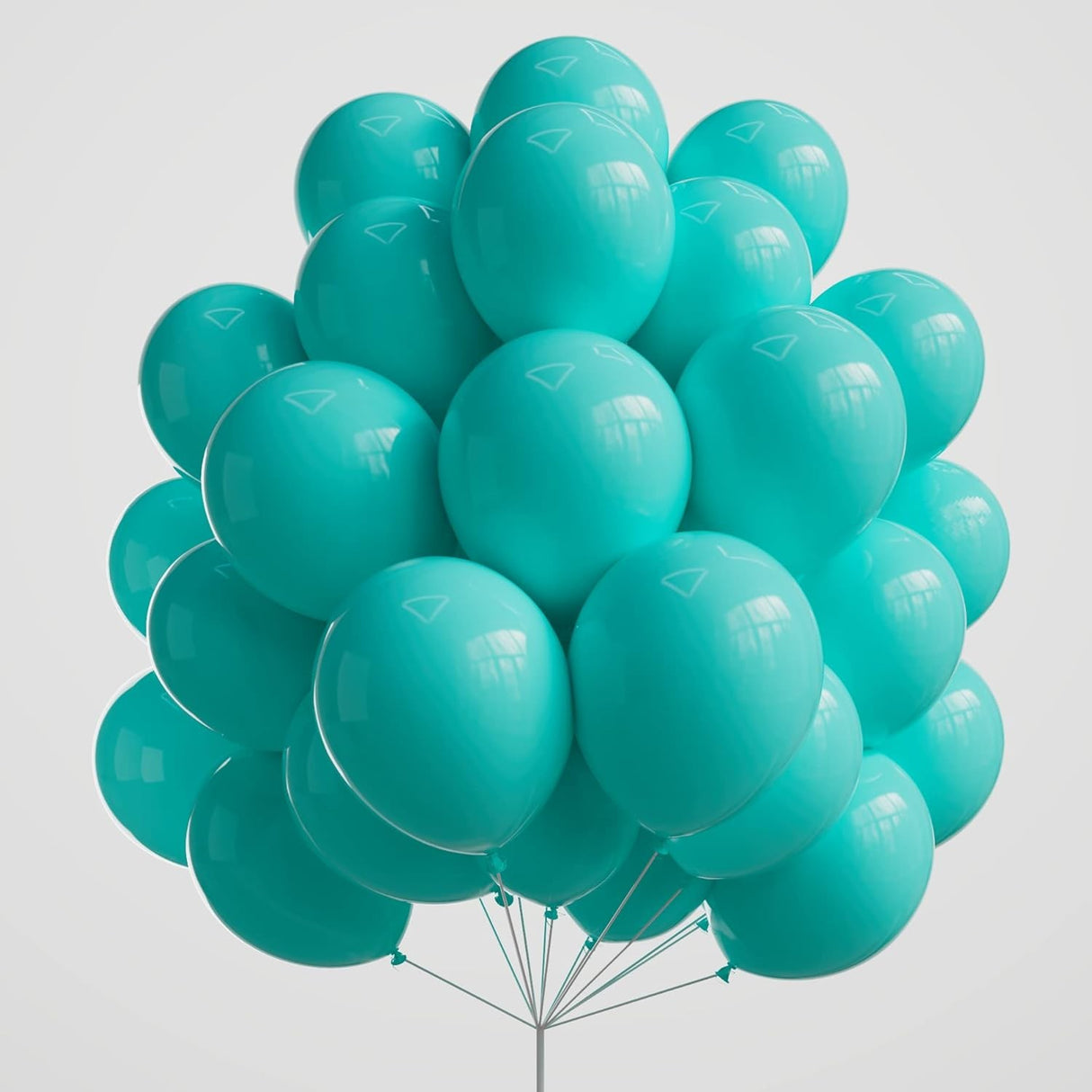 Set 12 Baloane, Flippy, din Latex Standard, 30 cm, Turcoaz - vivimall.ro