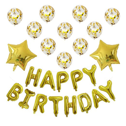 Set 12 Baloane Pentru Aniversare Happy Birthday | BalloonMagic