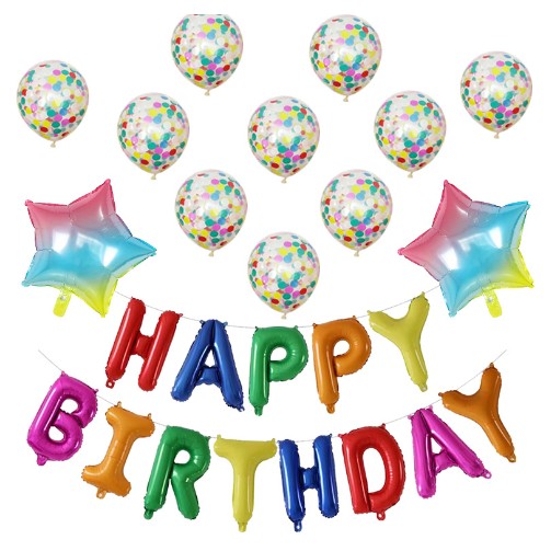 Set 12 Baloane Pentru Aniversare Happy Birthday | BalloonMagic