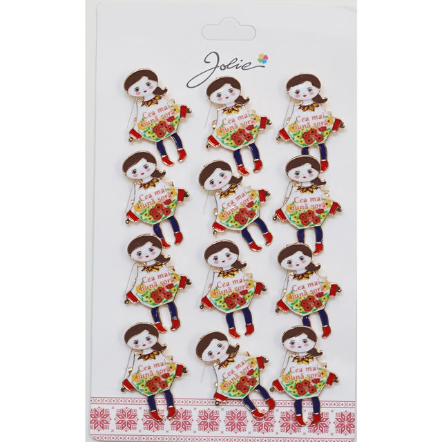 Set 12 Brose Martisor Primavara Cea Mai Buna Sora - vivimall.ro