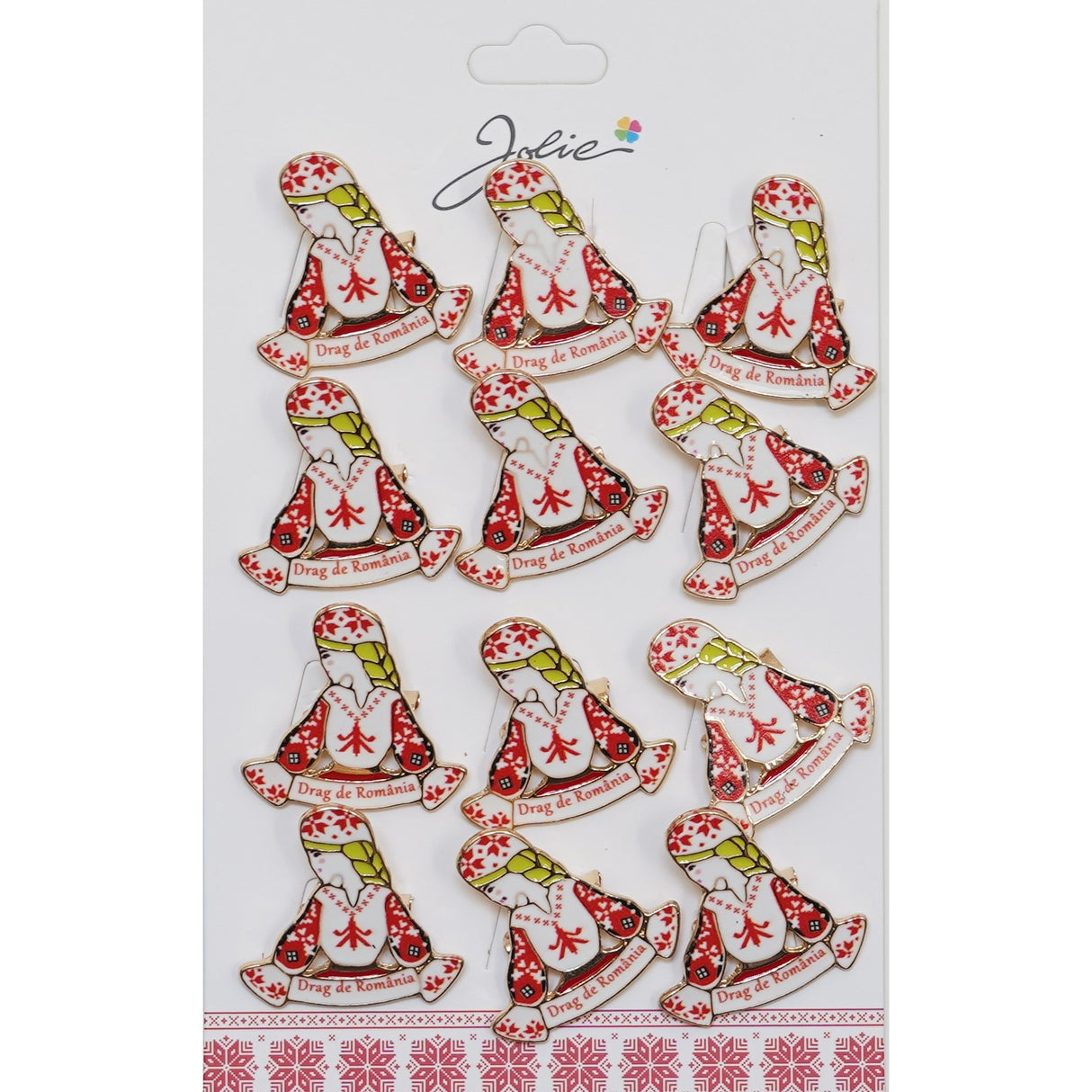 Set 12 Brose Martisor Primavara Drag de Romania - vivimall.ro