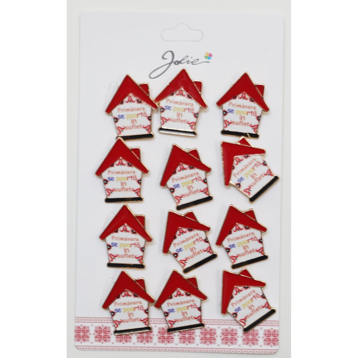 Set 12 Brose Martisor Primavara Mesaj Primavara se Poarta in Suflet - vivimall.ro