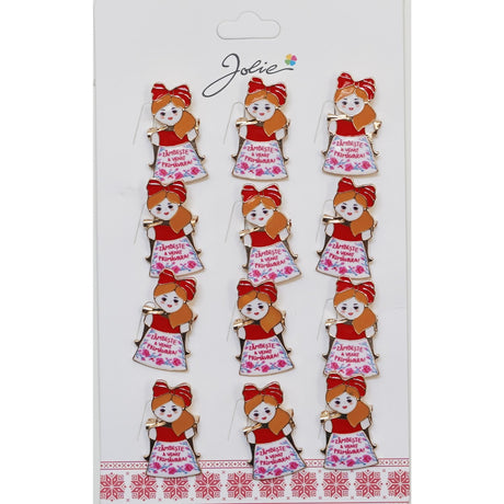 Set 12 Brose Martisor Primavara Mesaj Zambeste a Venit Primavara - vivimall.ro