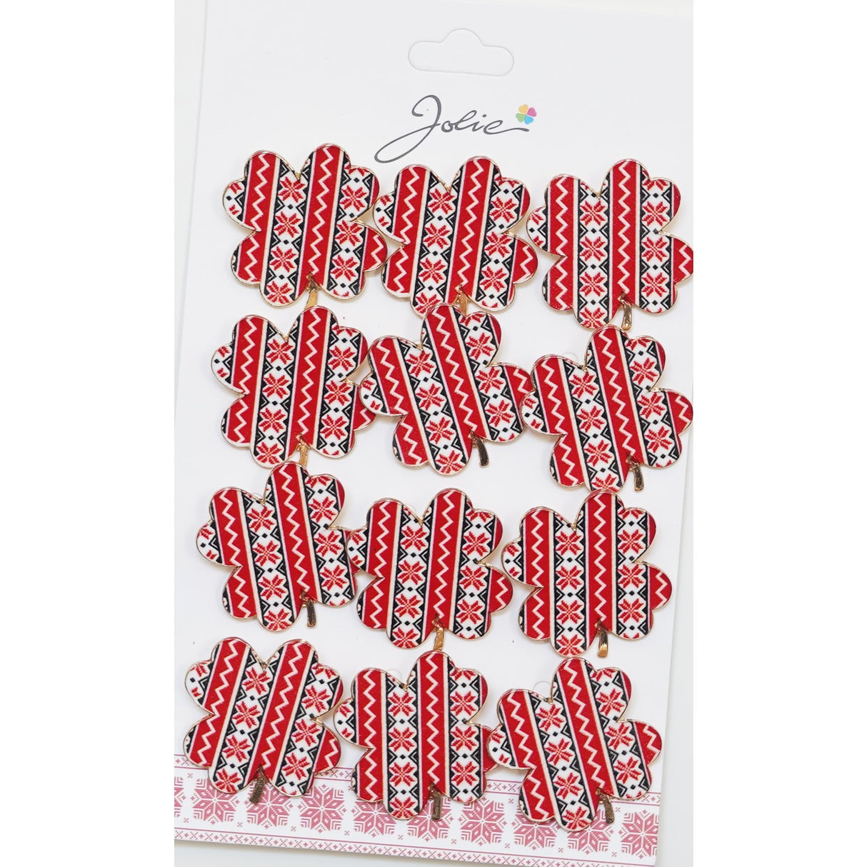 Set 12 Brose Martisor Primavara Trifoi cu Motiv Traditional - vivimall.ro