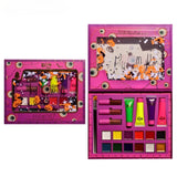 Set Produse de Pictat Fata, KEVIN & COCO, Halloween, 12 culori, 3 Rujuri, 4 Tuburi Vopsea, 25.5 x 20.5 x 2.6 cm, Multicolor - vivimall.ro