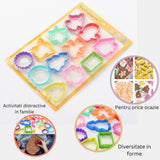 Set 12 forme pentru prajituri Vivimall, material polipropilena, diverse forme, pentru orice ocazie,  adancime 1.6 cm, 23.3 x 33.5 x 1.8 cm, multicolor - vivimall.ro