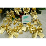 Set 12 fundite pentru brad, Aurii, 6 x 8 cm, din poliester, Vivimall - vivimall.ro