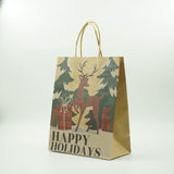 Set 12 Pungi Cadou, Vivimall, Imprimeu Tematica Craciun, Model Random, din Hartie, Impachetare Usoara a Cadourilor, 18.5x22.5x8.5 cm, Multicolor - vivimall.ro