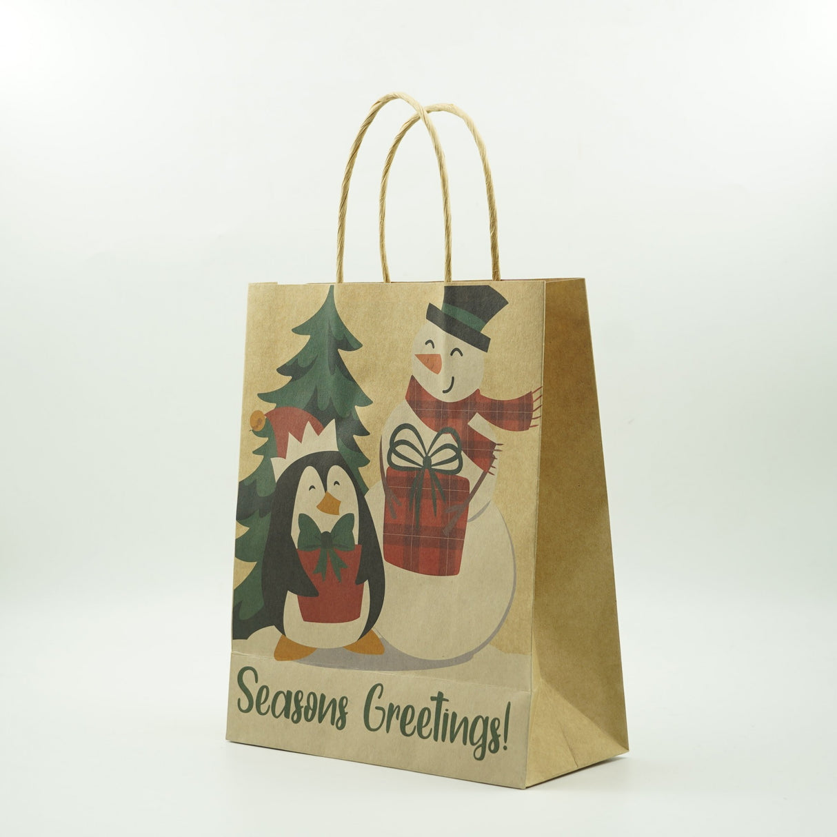 Set 12 Pungi Cadou, Vivimall, Imprimeu Tematica Craciun, Model Random, din Hartie, Impachetare Usoara a Cadourilor, 18.5x22.5x8.5 cm, Multicolor - vivimall.ro