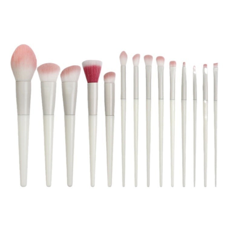 Set 14 Pensule Machiaj, Suport Bej | GlamKit - vivimall.ro