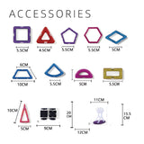 Set 148 Piese Magnetice de Constructie, Vivimall, Piese Medii, Magnetic Blocks, Forme Geometrice, 3 Ani, ABS, Magnet, 25 x 17.8 x 10 cm, Multicolor - vivimall.ro