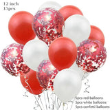 Set 15 Baloane Pentru Petrecere, Alb/, 30 Cm