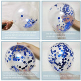 Set 15 baloane pentru petrecere, Flippy, albastru/ alb, 30 cm - vivimall.ro