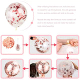 Set 15 baloane pentru petrecere, Vivimall, rose gold/ alb, 30 cm - vivimall.ro