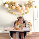 Set 16 Baloane din Latex Metalizate, Vivimall, Model Party, 30 cm, Auriu, Bej Inchis si Deschis, 2.8 g - vivimall.ro