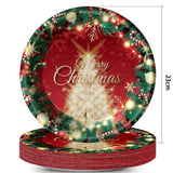 Set 16 Farfurii De Unica Folosinta De Craciun | MerryPlates - vivimall.ro