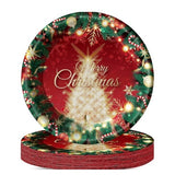 Set 16 Farfurii De Unica Folosinta De Craciun | MerryPlates - vivimall.ro