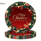 Set 16 Farfurii De Unica Folosinta De Craciun | MerryPlates - vivimall.ro