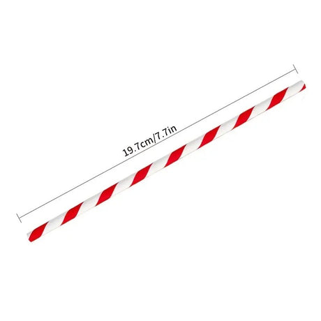 Set 16 Paie, Vivimall, pentru Masa de Craciun, din Hartie, 19.7 cm,Alb-Rosu - vivimall.ro