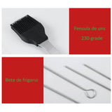 Set 16 Ustensile Pentru Gratar, Din Otel Inoxidabil, Geanta Oxford, Argintiu - vivimall.ro