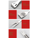 Set 16 Ustensile Pentru Gratar, Din Otel Inoxidabil, Geanta Oxford, Argintiu - vivimall.ro