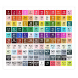 Set 168 Markere Duble, Vivimall, pe Baza de Alcool, Geanta Impermeabila Inclusa, Culori Numerotate, 23 x 16 x 20 cm, Multicolor - vivimall.ro