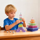Set 178 Piese Betisoare Magnetice, Vivimall, din Plastic/Magnet, +3 Ani, Multicolor - vivimall.ro