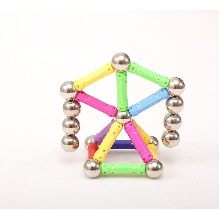 Set 178 Piese Betisoare Magnetice, Vivimall, din Plastic/Magnet, +3 Ani, Multicolor - vivimall.ro