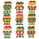 Set 18 Decoratiuni De Craciun Din Lemn, Cu Snur Pentru Agatare In Brad, Diferite Dimensiuni - vivimall.ro