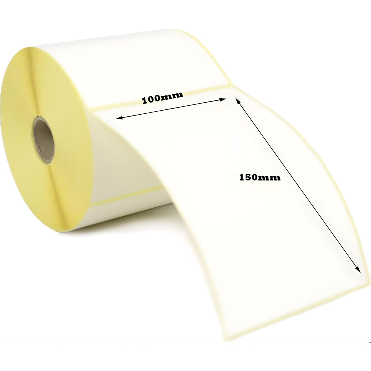 Role etichete termice 100x150mm în depozit logistică, aplicare pe paleți și colete