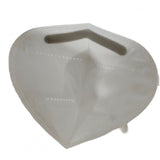 Set 19 bucati Masca de protectie faciala, Flippy, de unica folosinta pentru adulti, FFP2, KN95 CE 0370, 5 straturi, nesterila, ambalaj individual, Alb - vivimall.ro