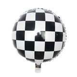 Set 2 Baloane din Folie Metalizata, Vivimall, Figurine Cerc si Casca, Model Curse, 75-80 cm cm, Ambalaj Individual, Pai Inclus, Umflare cu Aer sau Heliu, Multicolor - vivimall.ro
