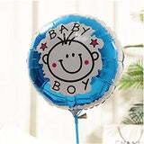 Set 2 Baloane din Folie Metalizata, Vivimall, Figurine Stea si Cerc, Tema Botez Baietel, 45 cm, Ambalaj Individual, Pai Inclus, Umflare cu Aer sau Heliu, Albastru - vivimall.ro