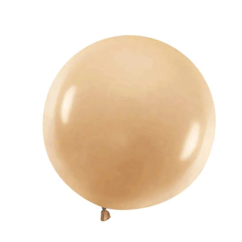 Set 2 Baloane din Latex, Vivimall, Model Party Jumbo, 90 cm, Auriu Argintiu, 35 g - vivimall.ro