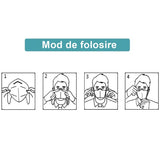 Mască FFP2 Flippy albă, vedere laterală, formă modelată flexibilă