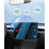 Set 2 Folii de Sticla Securizata, Flippy, Compatibila cu Tesla Model 3 / Tesla Model Y, Ecran Frontal si Spate, Anti Blue-Ray, 4K Ultra HD, Anti-amprenta, 2.5D, Transparent - vivimall.ro